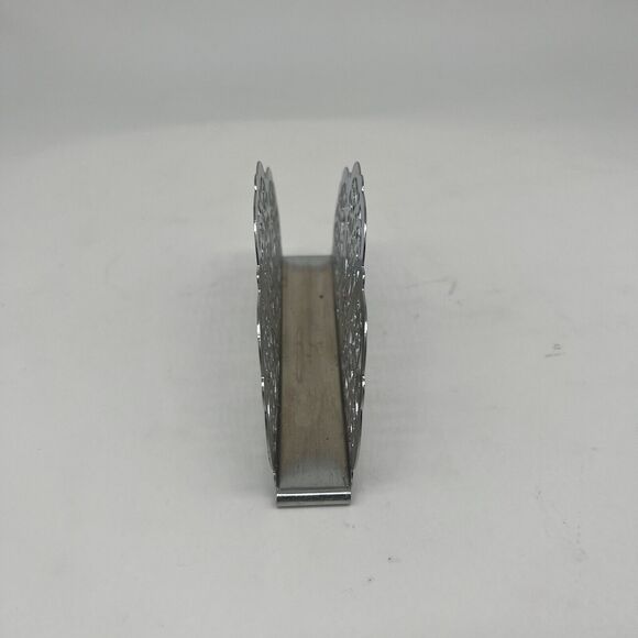 Vintage Irvin Ware USA Retro Silver Chrome Filigree Napkin / Letter Mail Holder - Picture 3 of 5